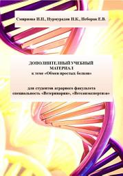 Icon image Дополнительный учебный материал к теме «Обмен простых белков» для студентов аграрного факультета специальность «Ветеринария», «Ветсанэкспертиза»