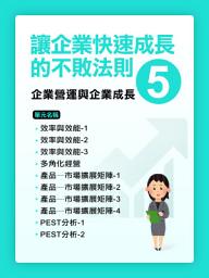 Icon image 讓企業快速成長的不敗法則(5)企業營運與企業成長【千華影音書】